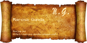 Marcsa Gunda névjegykártya